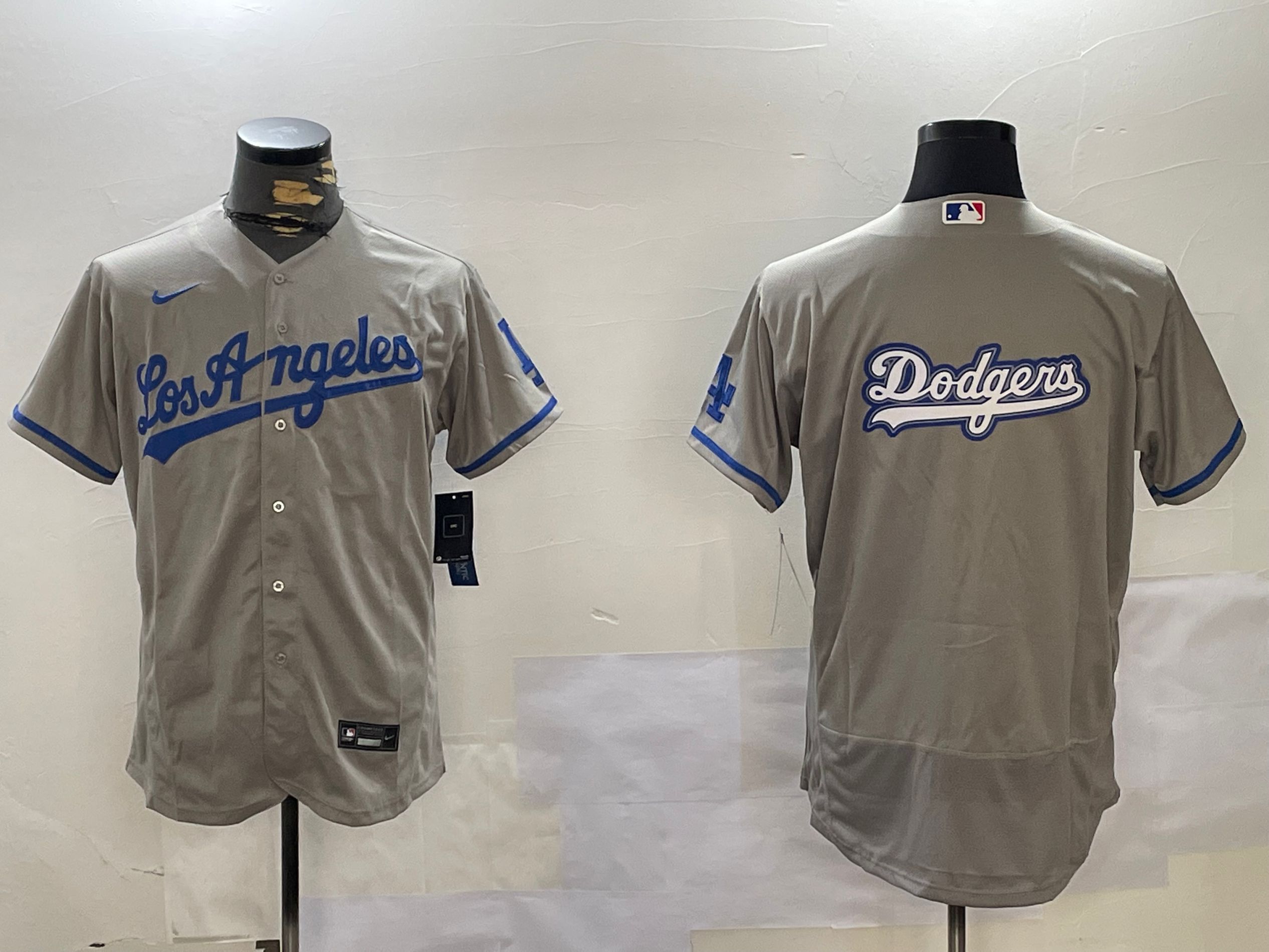 Men Los Angeles Dodgers Blank Grey Elite 2024 Nike MLB Jersey style 12164->los angeles dodgers->MLB Jersey